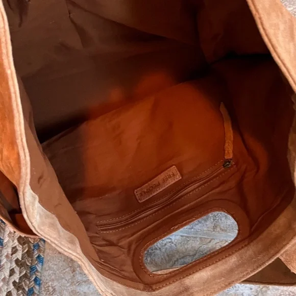 Free People Suede Caravan Tote NWT